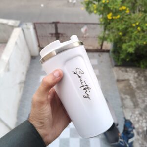 Minimalist White Smart Tumbler